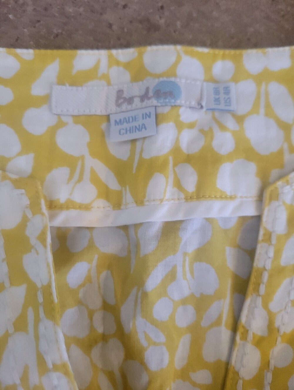 Boden Yellow and White Floral Shirt - Picture 2 of 5